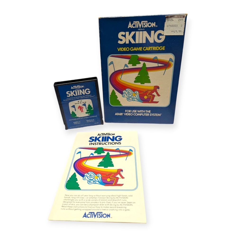Activision Skiing Atari 2600 Video Game CIB Complete Box Manual 1980 Vintage